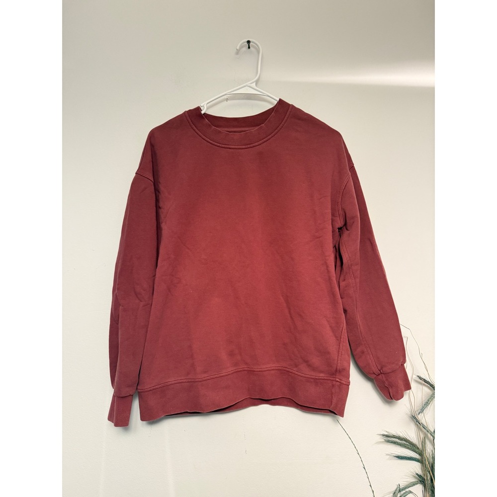 Lululemon Perfectly Oversized Crewneck Sweatshirt Red Terracotta Pullover Mens S